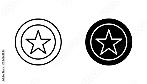 Star vector icons. Set of star symbols isolated on white background.