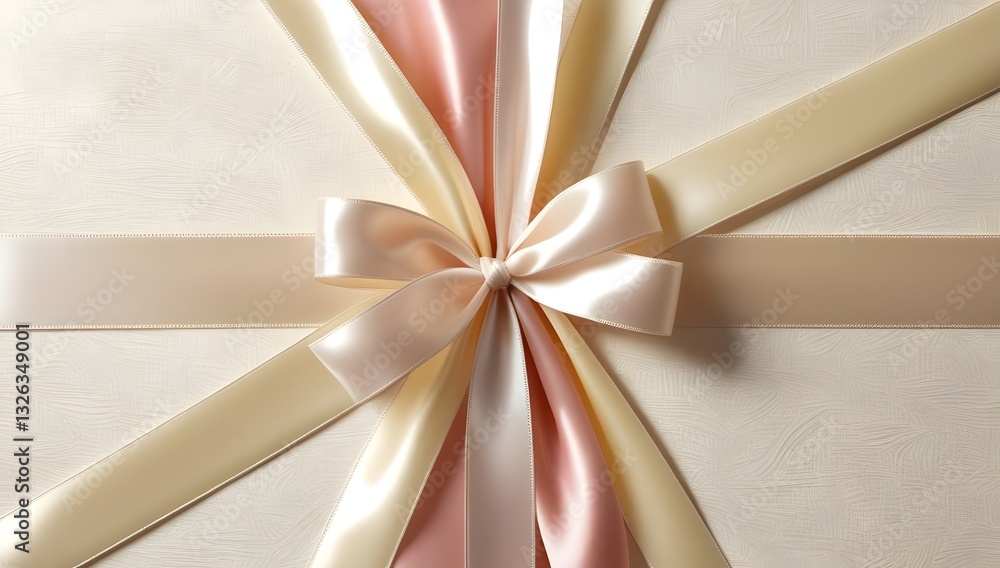 luxurious holiday gift wrapping with soft textures and satin bow for use in seasonal decorations and greeting cards luxurious holiday gift wrapping with soft textures and satin bow for use in seasonal decorations and greeting cards