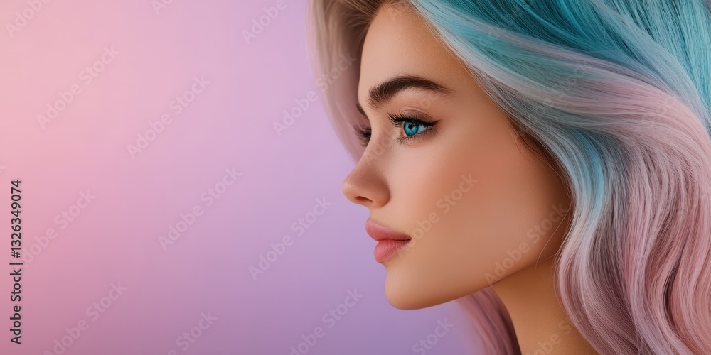 Naklejka premium Women hair saloon banner