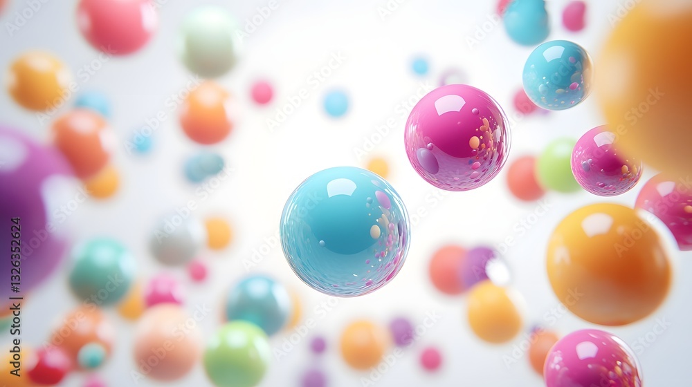 Playful Floating Spheres in a Vibrant Digital Playful Floating Spheres in a Vibrant Digital