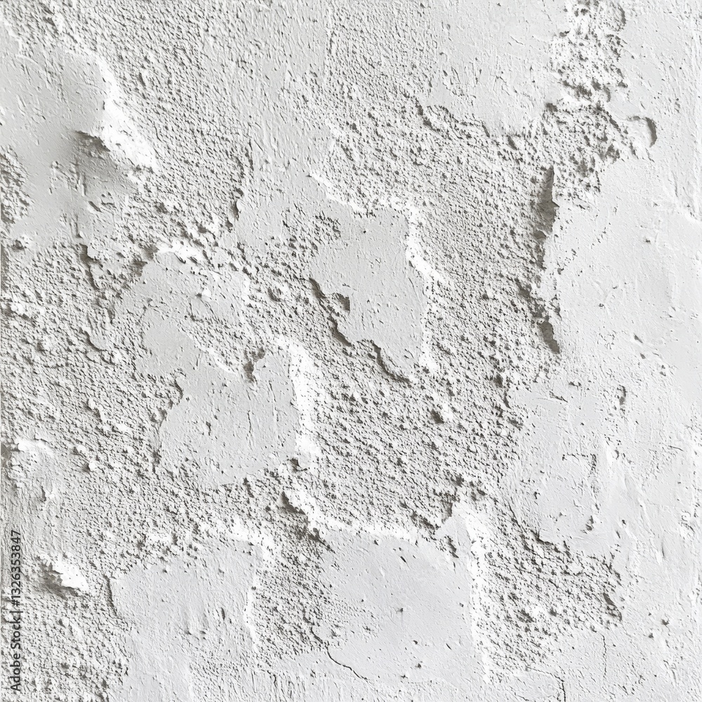 Fototapeta premium Rough White Concrete Texture - Distressed Wall Background with Plaster and Imperfections Creates an Abstract Surface 