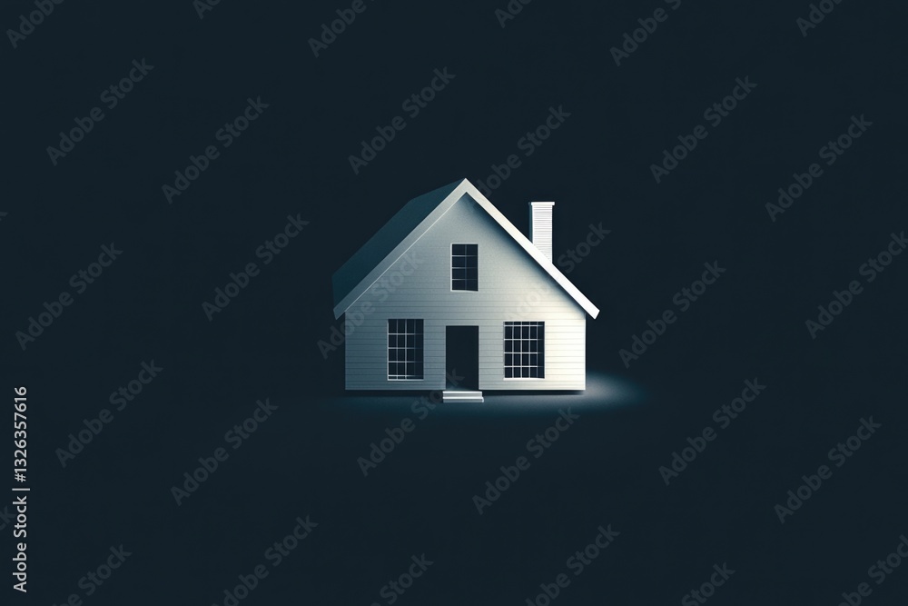 A beautifully lit house emerges from the darkness, symbolizing warmth and comfort, evoking feelings of safety and tranquility amidst the night. A beautifully lit house emerges from the darkness, symbolizing warmth and comfort, evoking feelings of safety and tranquility amidst the night.