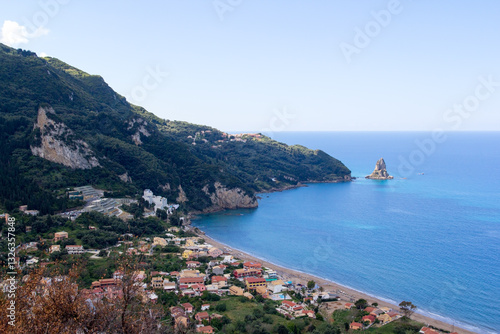 view of the bay on Corfu Island