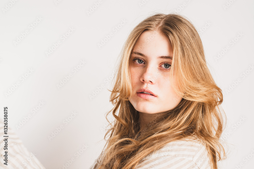 Frau, Gesicht, jung, blond Frau, Gesicht, jung, blond