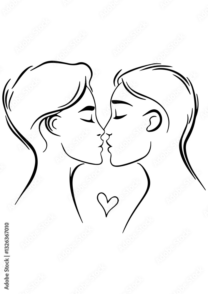 Romantic couple vector illustration, black and white line art, gift ideas, engrave laser, tattoo idea, logo design, vector sketch, couple love silhouette with heart Romantic couple vector illustration, black and white line art, gift ideas, engrave laser, tattoo idea, logo design, vector sketch, couple love silhouette with heart