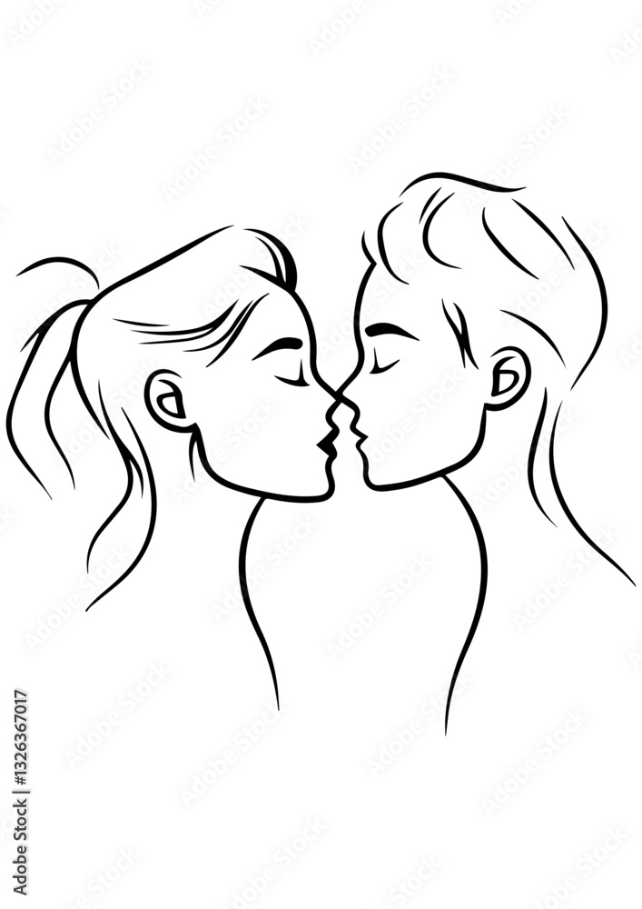 Romantic couple vector illustration, black and white line art, gift ideas, engrave laser, tattoo idea, logo design, vector sketch, couple love silhouette Romantic couple vector illustration, black and white line art, gift ideas, engrave laser, tattoo idea, logo design, vector sketch, couple love silhouette