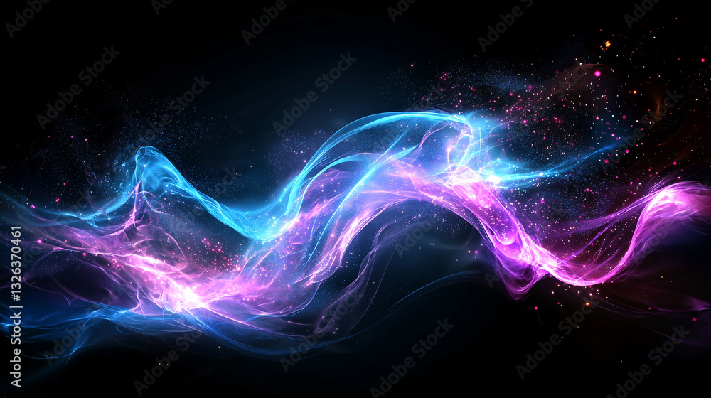 Fototapeta premium Portal to the Unknown - Deep Space Wormhole with Electric Energy