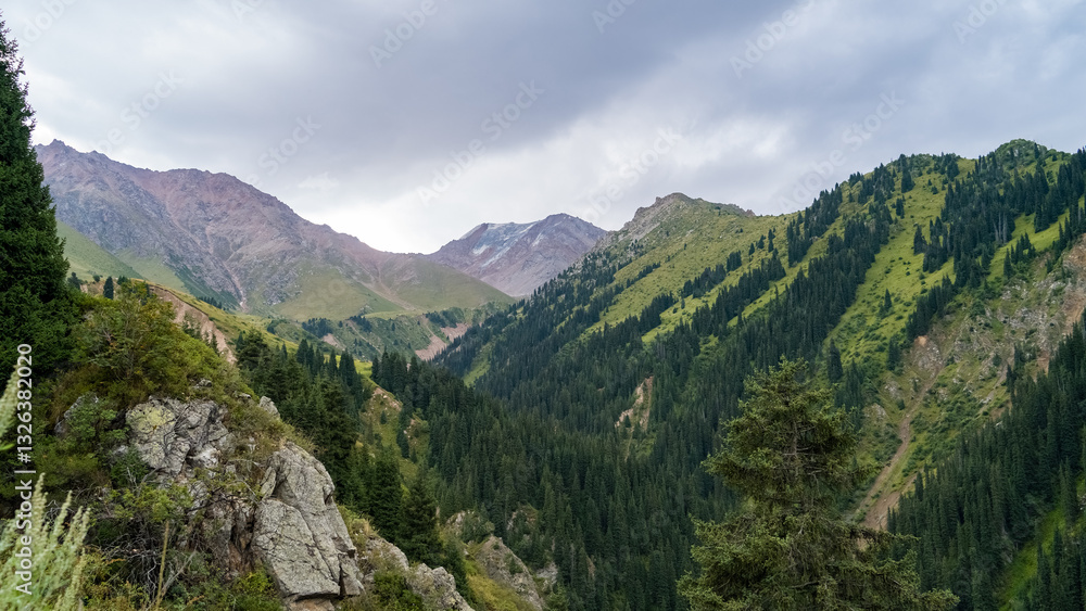 rocky mountain peaks in the clouds. cloud cover in the mountains rocky mountain peaks in the clouds. cloud cover in the mountains