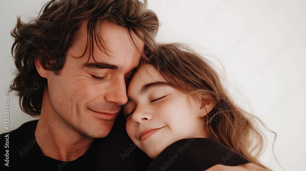Father and daughter hugging, father's day concept, aesthetic family photo, fatherhood Father and daughter hugging, father's day concept, aesthetic family photo, fatherhood