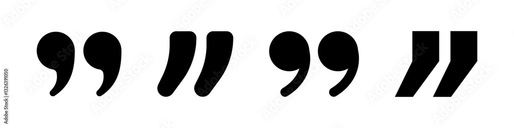Quotation marks collection. Black quotes icon set. Speech mark symbol Punctuation marks Citation sign. Quotation marks collection. Black quotes icon set. Speech mark symbol Punctuation marks Citation sign.