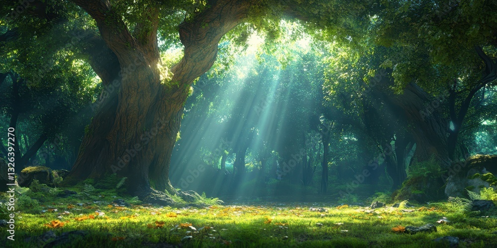 Obraz premium Ancient forest banner