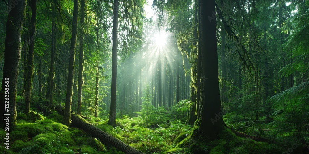 Obraz premium Ancient forest banner