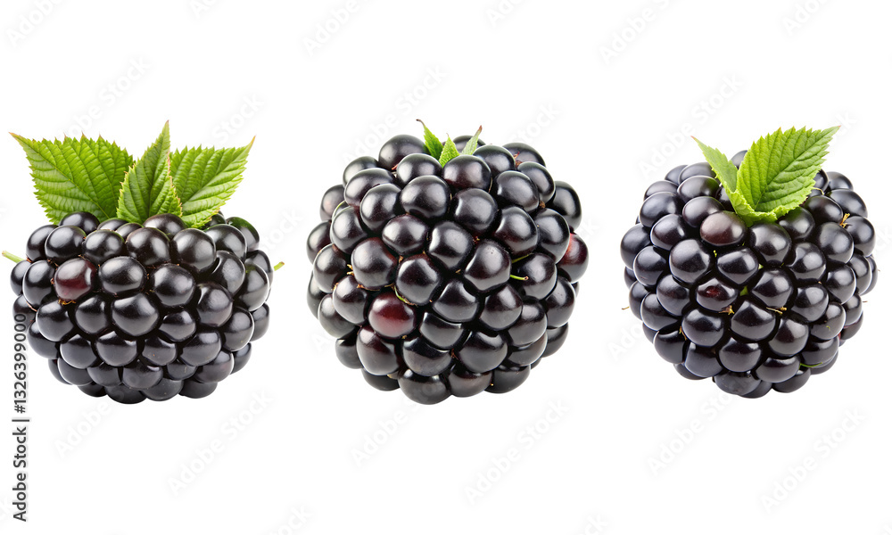 Ripe blackberry set isolated, A set of blackberry collection isolated design Ripe blackberry set isolated, A set of blackberry collection isolated design