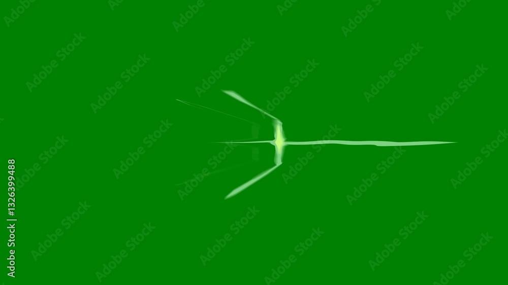 A sharp green electric line on a green screen with chromakey, perfect for creating quick energy strikes in VFX and animation. Easily isolated for transparent background use. A sharp green electric line on a green screen with chromakey, perfect for creating quick energy strikes in VFX and animation. Easily isolated for transparent background use.