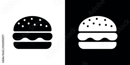 Minimalistic Black and White Hamburger Icon with a Simplistic Design