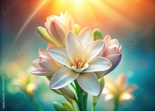 Tuberose Flower Elegance,  Floral Beauty,  Botanical Art