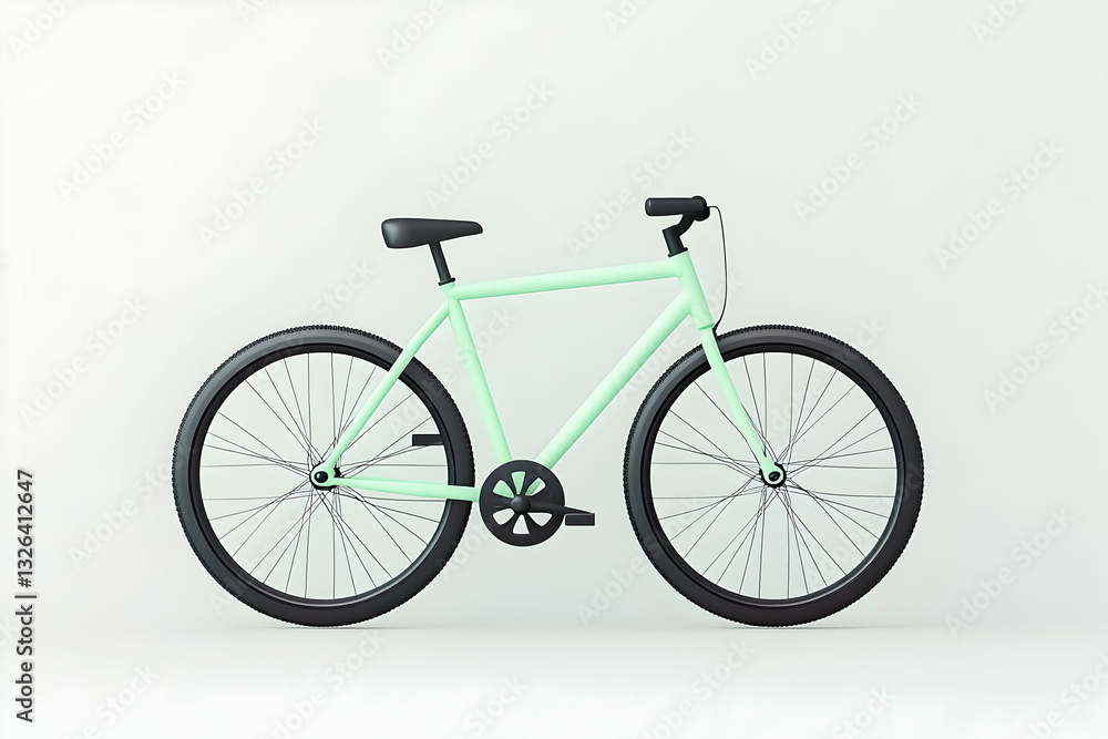 Fototapeta premium Mint green bicycle
