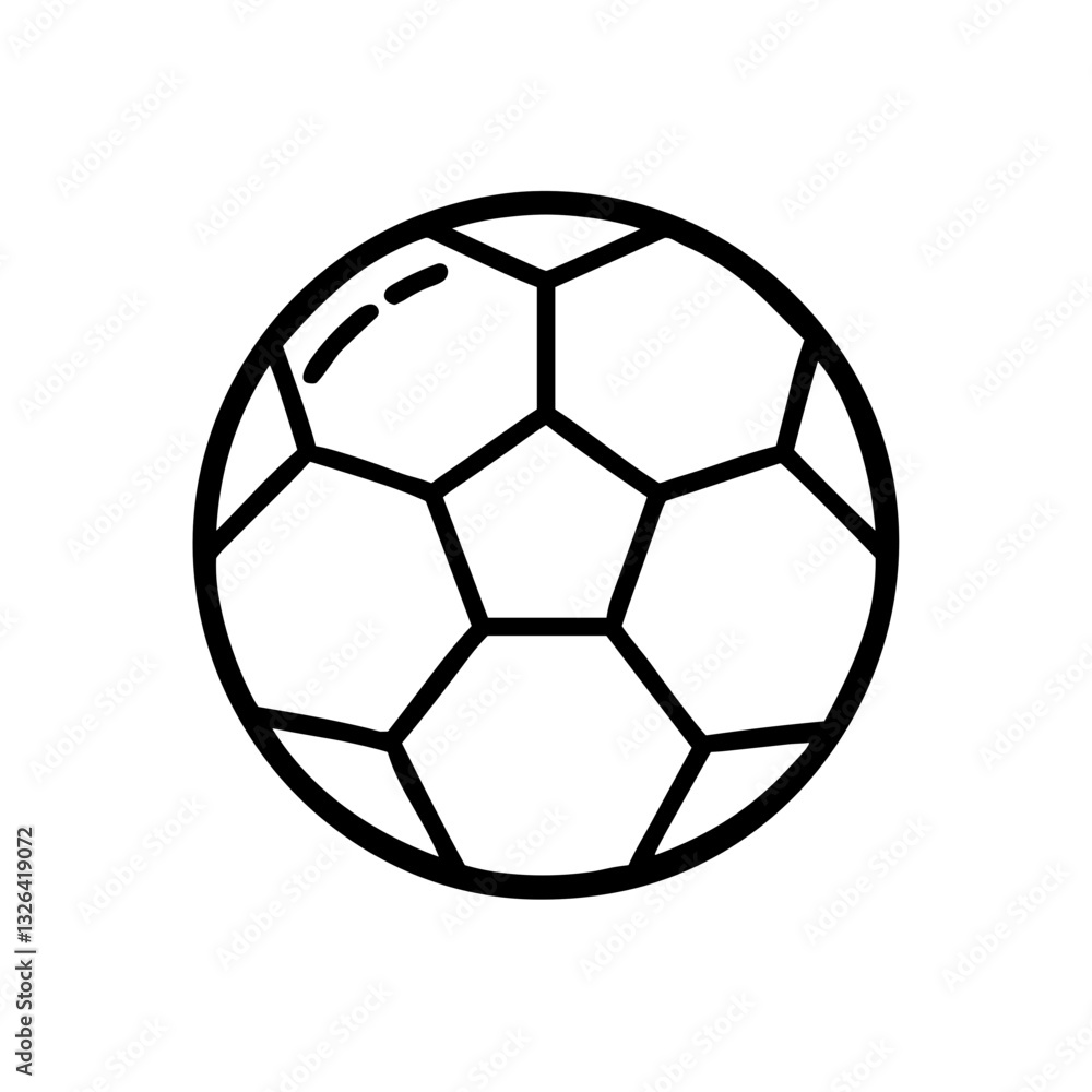 Soccer ball illustration on white background Soccer ball illustration on white background