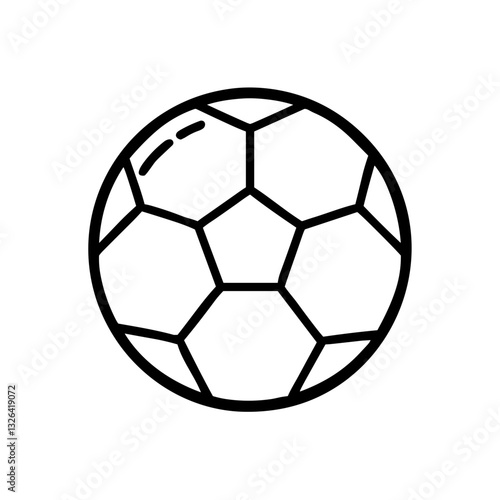 Soccer ball illustration on white background