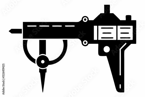 calipers line art silhouette vector illustration