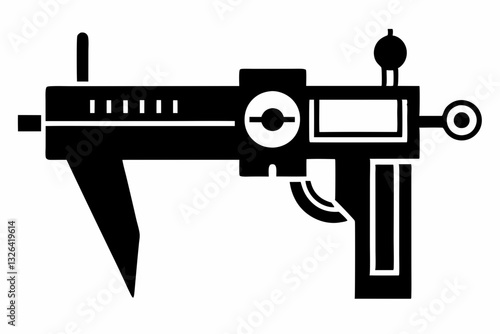 calipers line art silhouette vector illustration