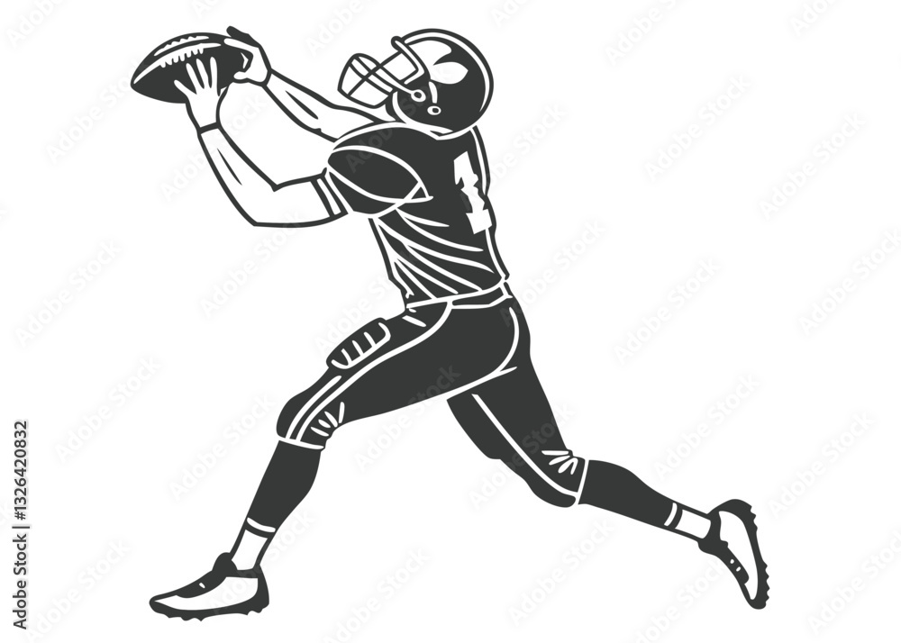 Naklejka premium american football player