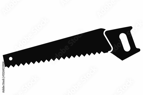 handsaw line art silhouette vector illustration
