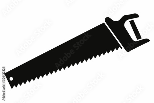 handsaw line art silhouette vector illustration