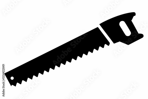 handsaw line art silhouette vector illustration