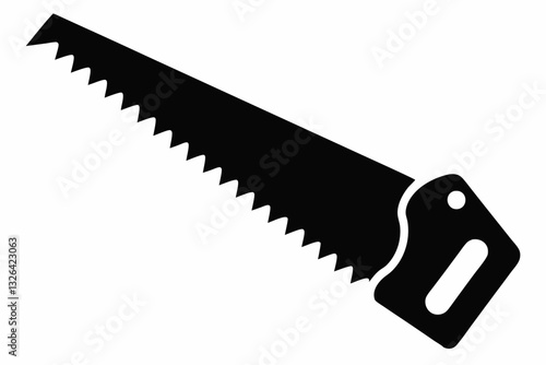 handsaw line art silhouette vector illustration