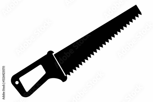 handsaw line art silhouette vector illustration