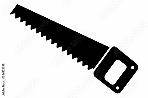 handsaw line art silhouette vector illustration