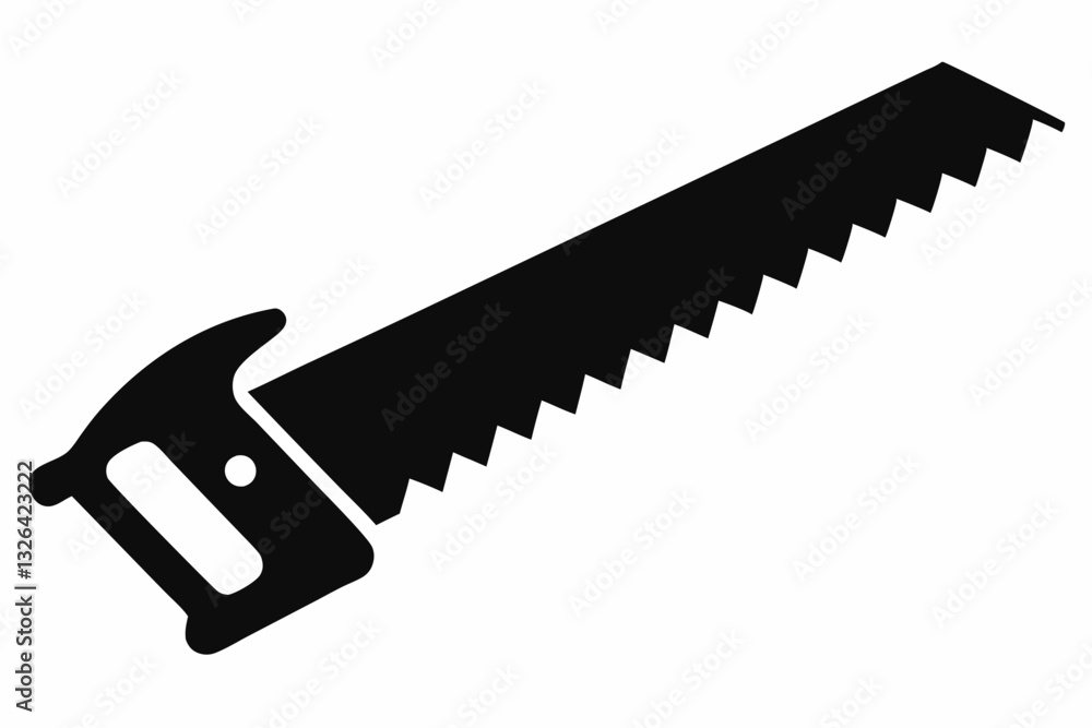 handsaw line art silhouette vector illustration handsaw line art silhouette vector illustration
