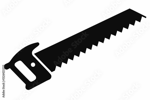 handsaw line art silhouette vector illustration