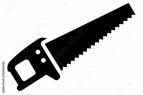 handsaw line art silhouette vector illustration