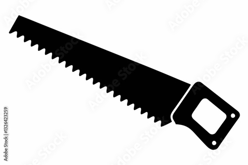 handsaw line art silhouette vector illustration