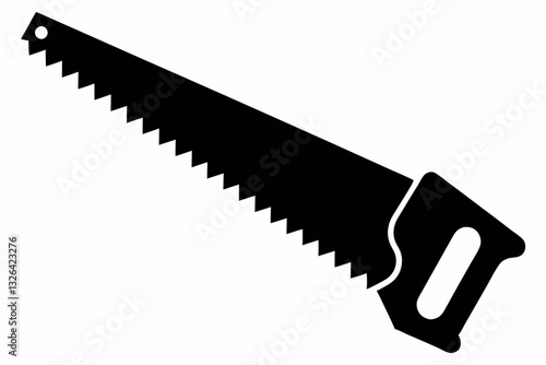 handsaw line art silhouette vector illustration