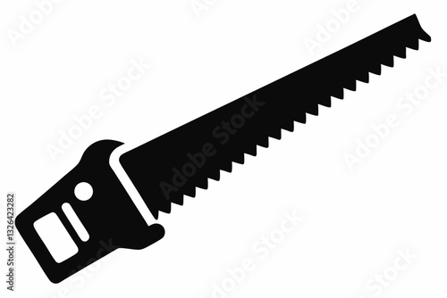 handsaw line art silhouette vector illustration