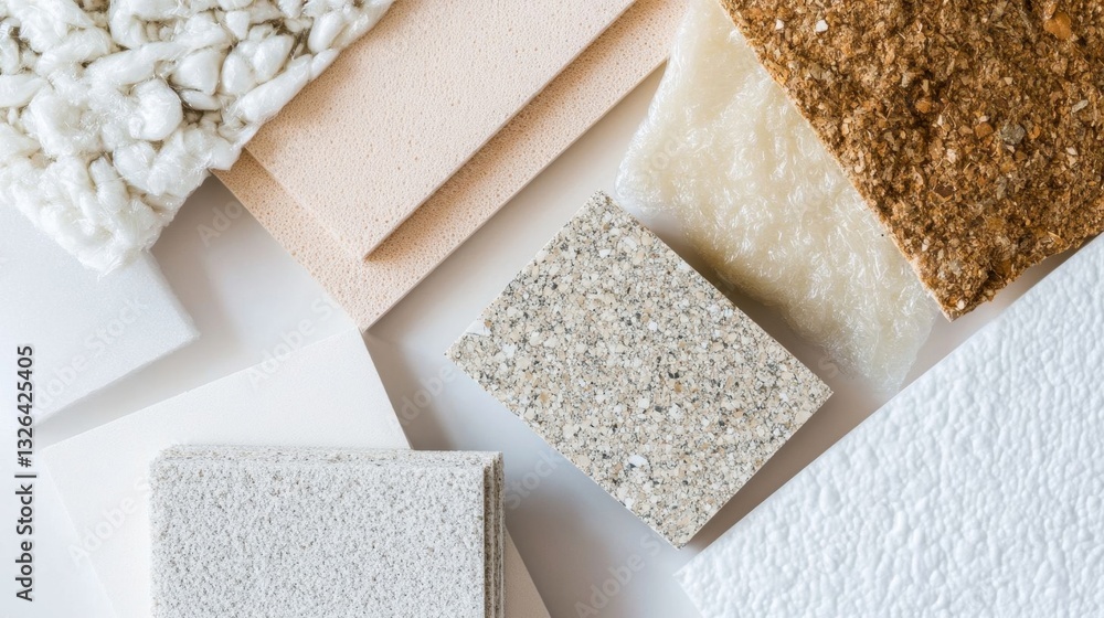 Aesthetic display of insulation materials. Aesthetic display of insulation materials.