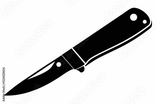 utility knife line art silhouette vector illustration