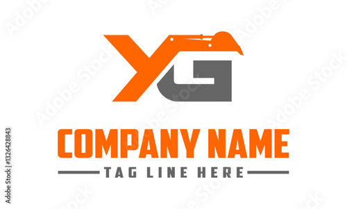 Letter YG excavator logo vector