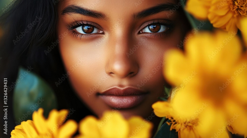 Close-up of a South Asian woman.