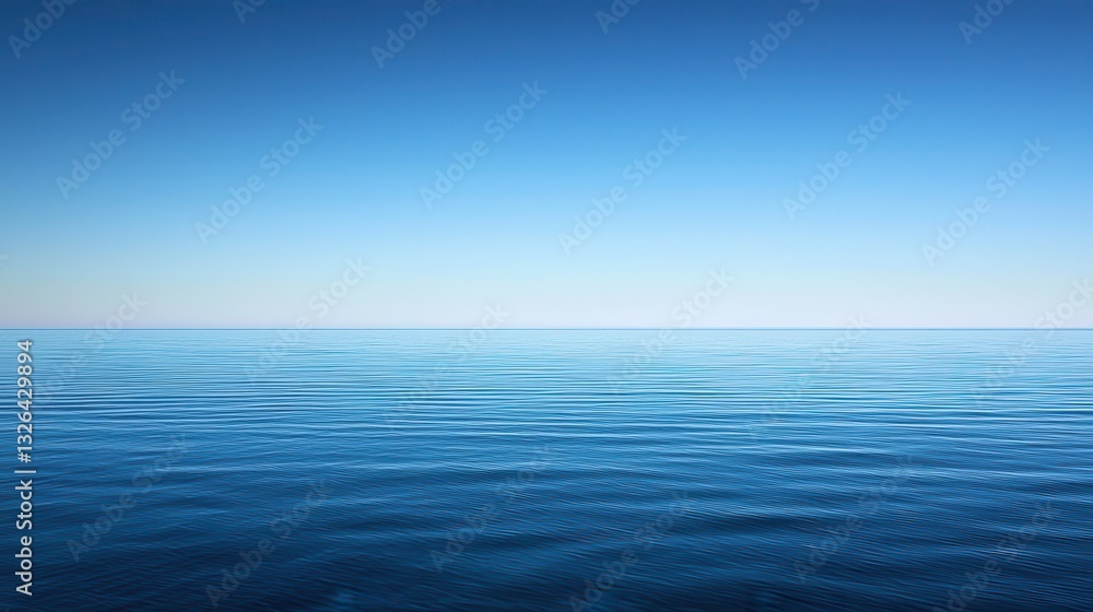 custom made wallpaper toronto digitalClear blue sky and sea with a horizon line, representing peace and tranquility, blue, sky, sea, horizon, clear