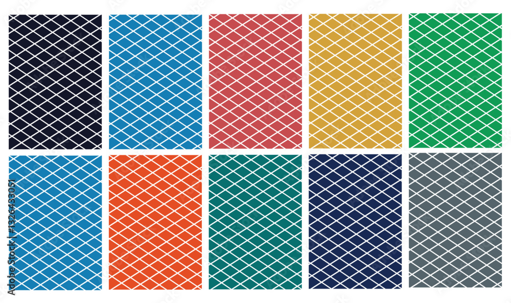 Seamless pattern of small triangles fabric design vector image set Seamless pattern of small triangles fabric design vector image set