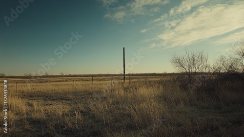 Dallas Plains: Sky Grassland and Fence 