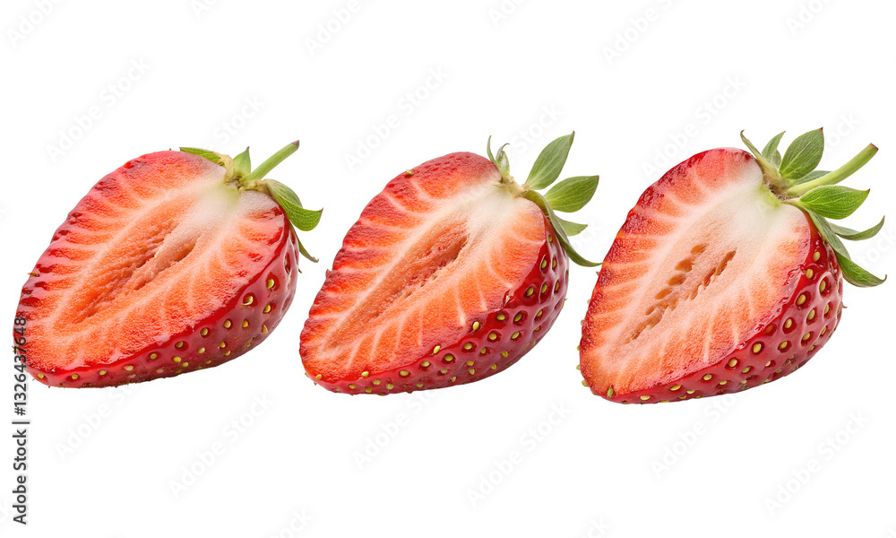 Strawberry isolated and a Set of strawberries isolated on a white background Strawberry isolated and a Set of strawberries isolated on a white background