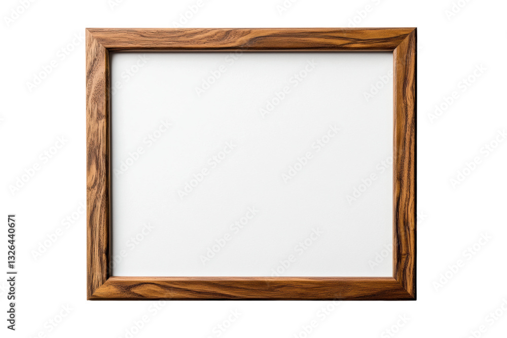 isolated transparent Background. Elegant dark walnut wood frame with polished finish, perfect for art isolated transparent Background. Elegant dark walnut wood frame with polished finish, perfect for art