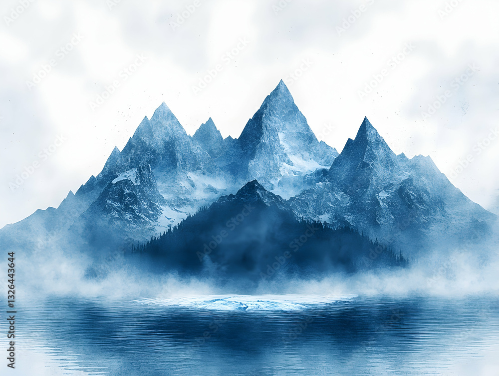 custom made wallpaper toronto digitalMisty Mountain Range