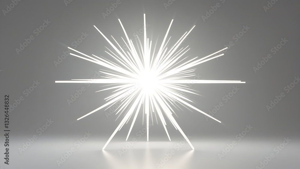Obraz premium Bright Starburst Light Effect – Shining Rays
