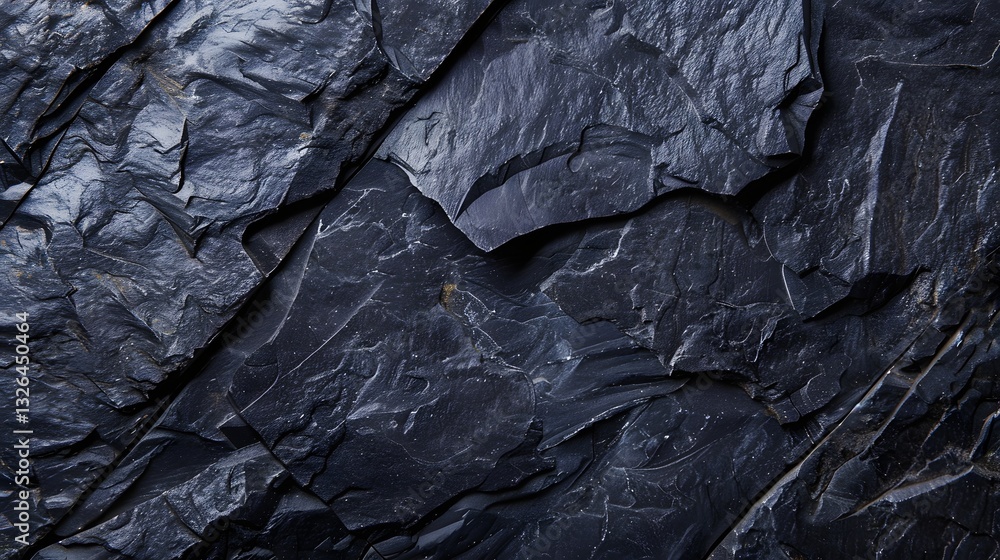 A rock wall with a black surface A rock wall with a black surface